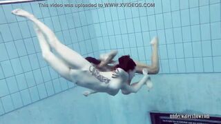 2 naughty babes Lucy and Katrin swimming nude