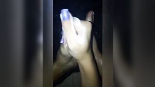 Rubbing Lotion on my Toes, Cum on my Foot