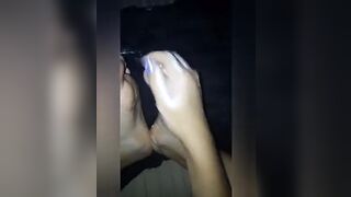 Rubbing Lotion on my Toes, Cum on my Foot