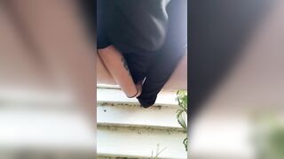 mom Masturbates public Stuffs Vagina with Vibrator.