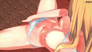 Yumina Belfast Massage her Vagina until she Orgasms - inside another World with my Smartphone Animated.