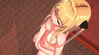 Yumina Belfast Massage her Vagina until she Orgasms - inside another World with my Smartphone Animated.