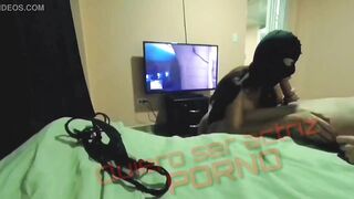 Vulgar Colombian bimbos interrupts the scene game, the boy fucks