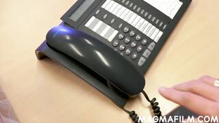 Office Hot sucking off a thick penis inside pov style