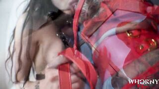 Crazy point of view Inked Huge Boobs Lesbians inside High Heels and