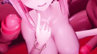 【MMD R-teen SEX DANCE】SONIC INSANE SEX PARTY TASTY GROUP SEX SWEET BIG BOOBED セクシーなキュロナ [MMD]