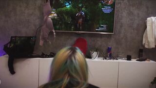 Gamer women with Huge Booty Takes double jizzed