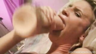 Fat Vibrator Masturbation For Freaky Housewife enjoying The Fun