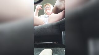 Milkymama Flashes Truckers before Milking Jugs and Having Fun with Vagina into Sand OUTDOORS