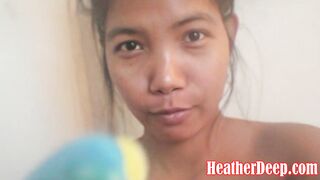 Thai 19 yo heather deep gives morning fellatio deeply creamthroat after