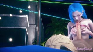 LOL Cartoon - pov Jinx into Swimming Pool - Japanese
