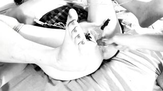 Bound up School sluts into a BEAUTY Summer Dress - Tickled, Clamped, Gagged and Boned