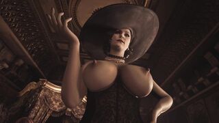 Resident Evil Village Lady Dimitrescu Ebony Corset - 3D Animated