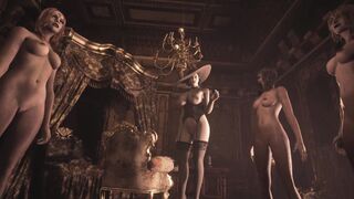 Resident Evil Village Lady Dimitrescu Ebony Corset - 3D Animated