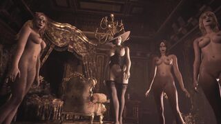 Resident Evil Village Lady Dimitrescu Ebony Corset - 3D Animated
