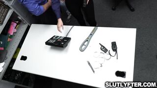 Officer fucks his MILF co officer and teens shoplifter