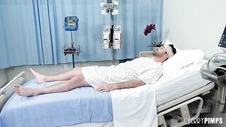 Long Boobies Blonde Nurse Jessa Rhodes Takes Care of a Penis Swelling Problem with a Sloppy Fellatio
