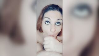 Skank Gets a Mouthful of Cum