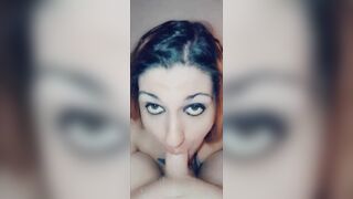 Skank Gets a Mouthful of Cum