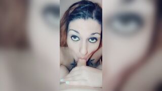 Skank Gets a Mouthful of Cum