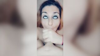 Skank Gets a Mouthful of Cum