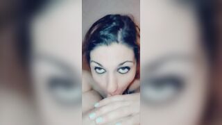 Skank Gets a Mouthful of Cum