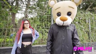 Rosario is freaky on the street and ends up fucking