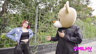 Rosario is freaky on the street and ends up fucking