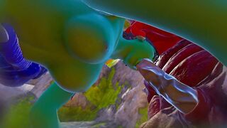 Furry Monsters and Alien Double Anal Squirting Orgasm
