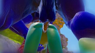 Furry Monsters and Alien Double Anal Squirting Orgasm