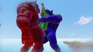 Furry Monsters and Alien Double Anal Squirting Orgasm