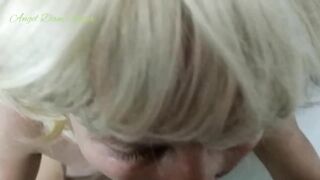 Close up Cum into Mouth Great Eye Contact Blonde Oral Sex Hd- 1080 Porn