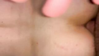 (Amateur point of view) Teenymilf Gets both her Holes Spread Out, Anal Jizzed