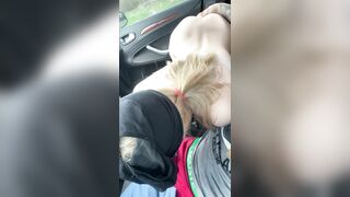 He took off the Blonde by the Road and Pounded Doggy Style with a Toy inside the Butt and Mouth