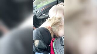 He took off the Blonde by the Road and Pounded Doggy Style with a Toy inside the Butt and Mouth