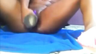 Solo Black Lesbo Soak Vibrator Banged