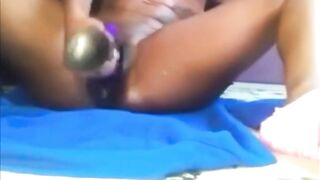 Solo Black Lesbo Soak Vibrator Banged