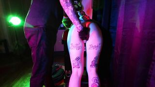 sexy Emo Women Gets Bound Up, Spanked, Banged!, and offer Fellatio to Home Intruder