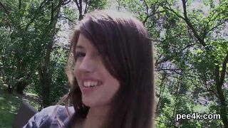 Glamorous honey gets her stretched muff entire of warm piss