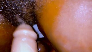 Slim Exotic African Squirting on a Fat Penis