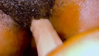 Slim Exotic African Squirting on a Fat Penis