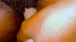 Slim Exotic African Squirting on a Fat Penis