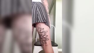 sexy Huge Titties Inked milf Strip Tease