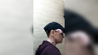 Follow cougar inside chick's Toilet to Pissing