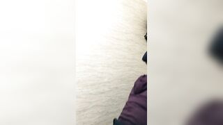 Follow cougar inside chick's Toilet to Pissing