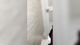 Follow cougar inside chick's Toilet to Pissing