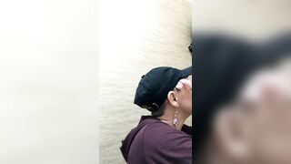 Follow cougar inside chick's Toilet to Pissing