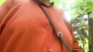 Risky PUBLIC Outdoor Masturbation/ Amateur cougar had REAl ORGASM Solo Masturbation Soak Snatch into Park