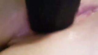 Wifey Squirts on big black dick Sex Toy