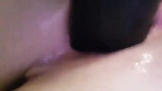 Wifey Squirts on big black dick Sex Toy